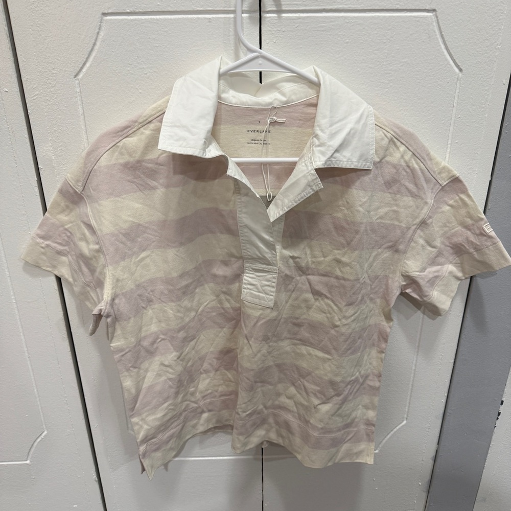 NWT Everlane Purple and Yellow The Retro Jersey Polo